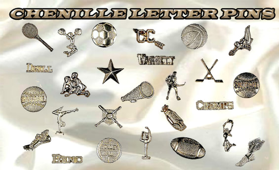 Chenille Letter Pins