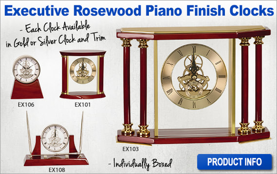 Rosewood Piano Finish Clocks
